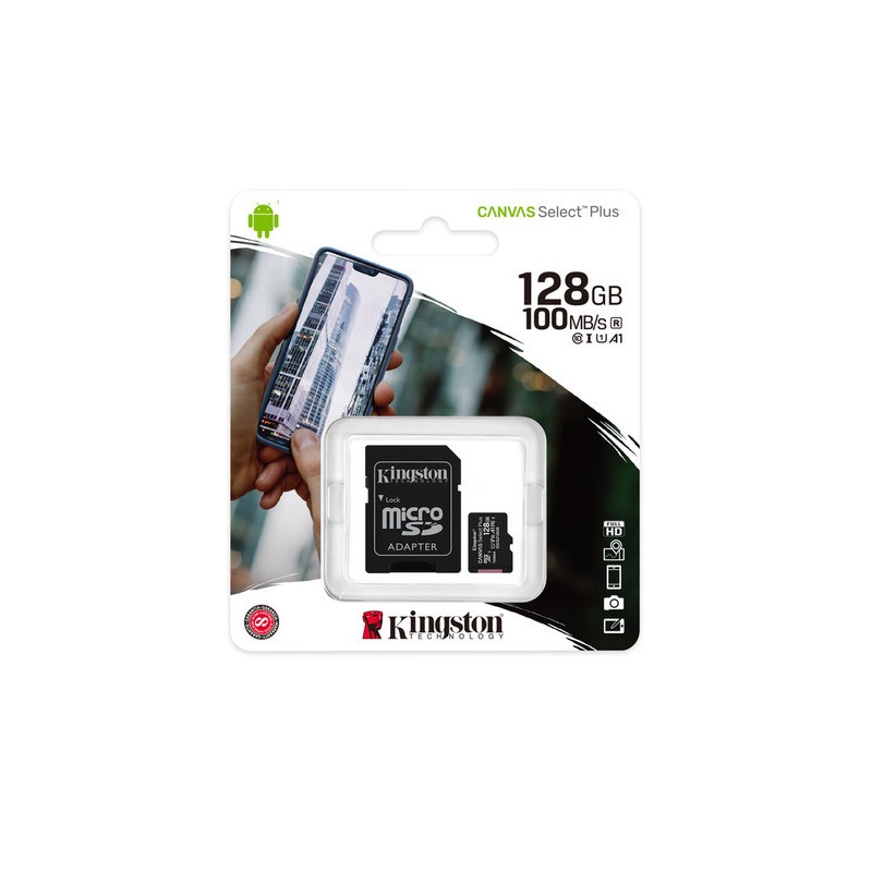 Memoria Micro Sdxc 100r A1 Cl10 Kingston 128 Gb (sdcs2/128gb), Kingston