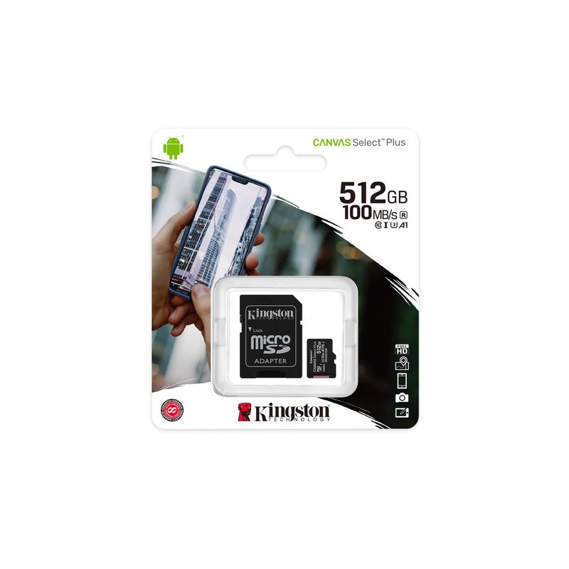 Memoria Micro Sdxc 100r A1 Cl10 Kingston 512 Gb (sdcs2/512gb), Kingston