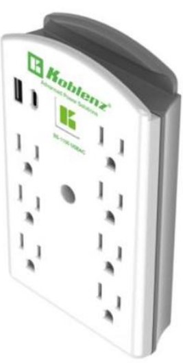 Supresor De Picos Koblenz Ss-1100 Usb 7 Contactos (00-5360-00-3), Koblenz